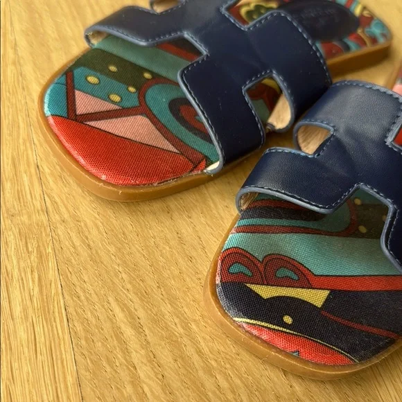 Colorful H Cut Paisley Slip-On Sandals Women’s size 37/6.5 - Picture 11 of 11